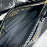 Prada Medium Leather Handbag 1BA426 Black